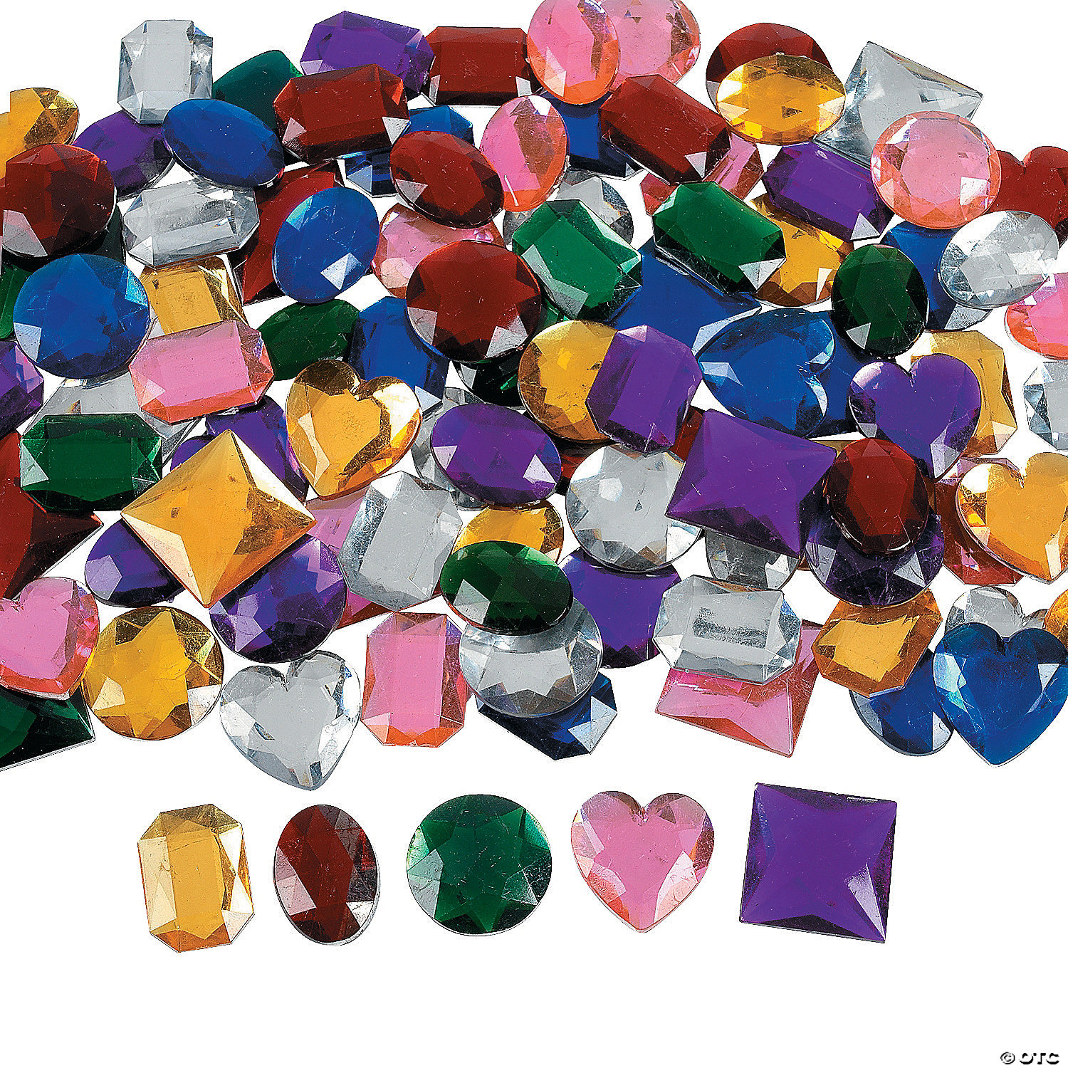Self-Adhesive Acrylic Jumbo Jewels - 100Pk