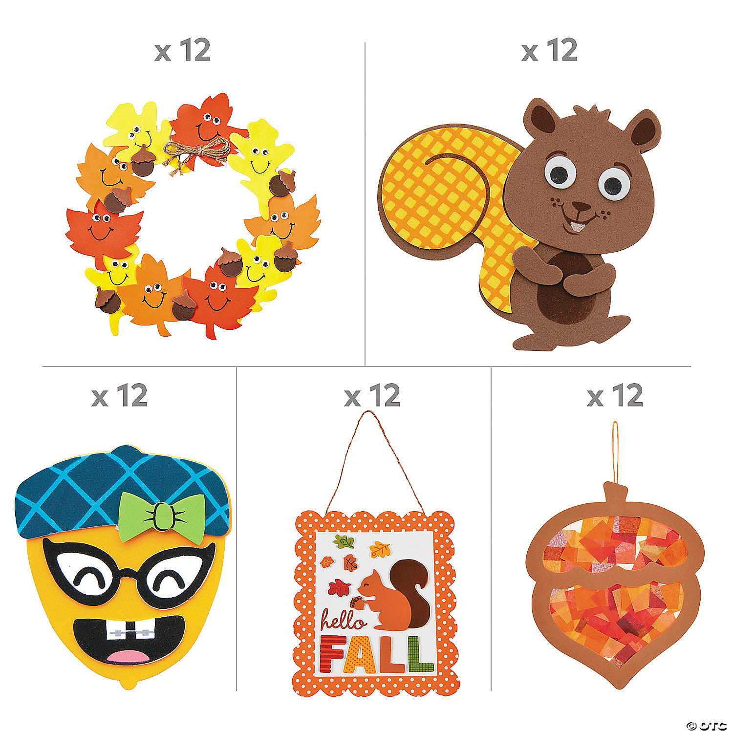 All About Acorns Craft Kit - 60Pk
