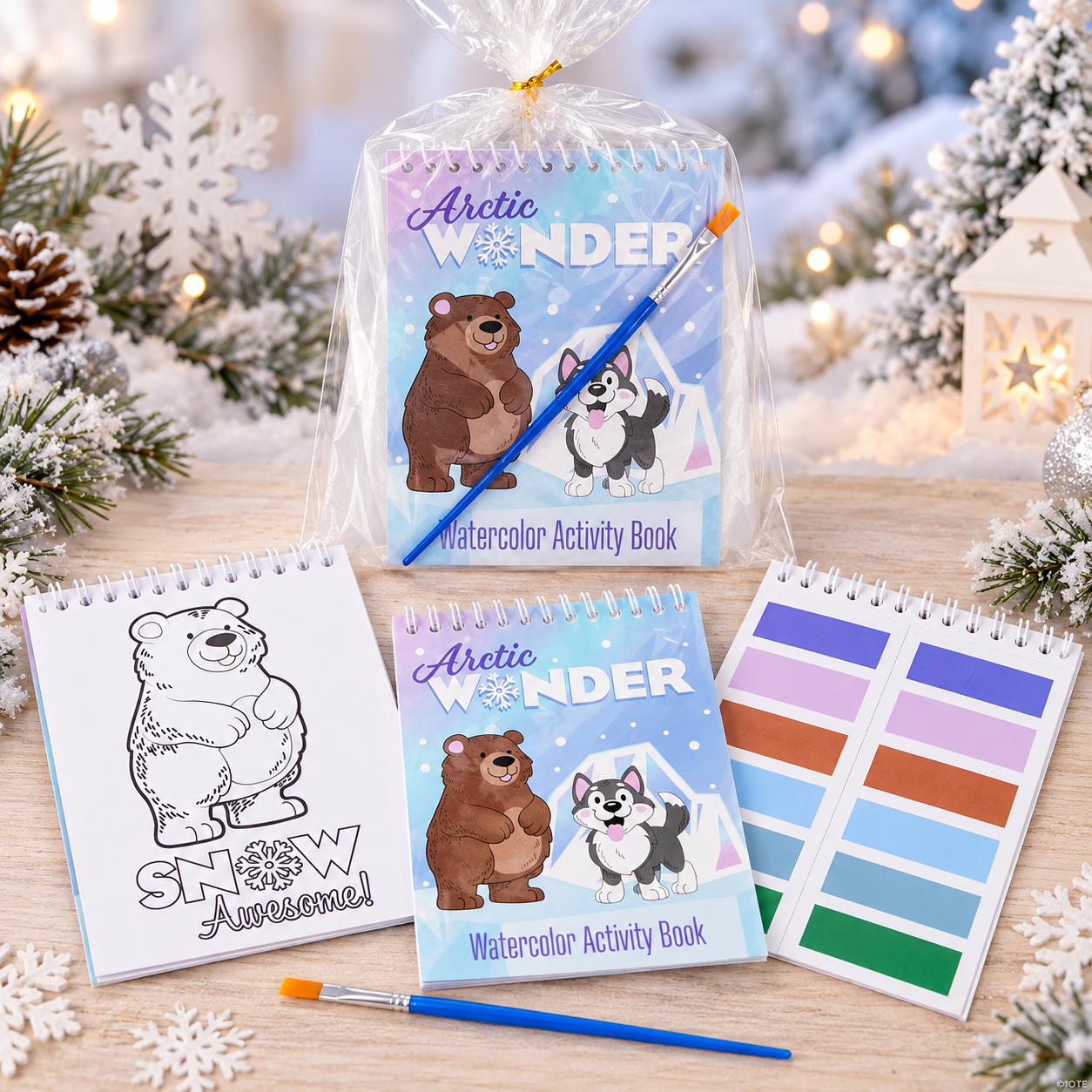 Arctic Wonderland Watercolor Painting Activity Kit with Bag For 24 Kids