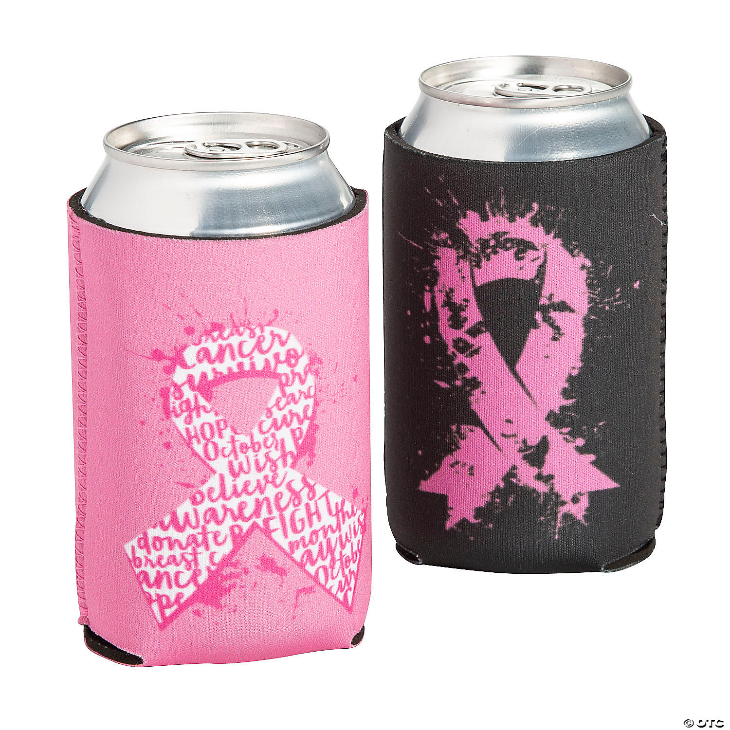 Premium Breast Cancer Awareness Can Coolers - 12Pk