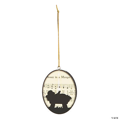 Away in a Manger Sheet Music Wood Ornaments - 12 Pk