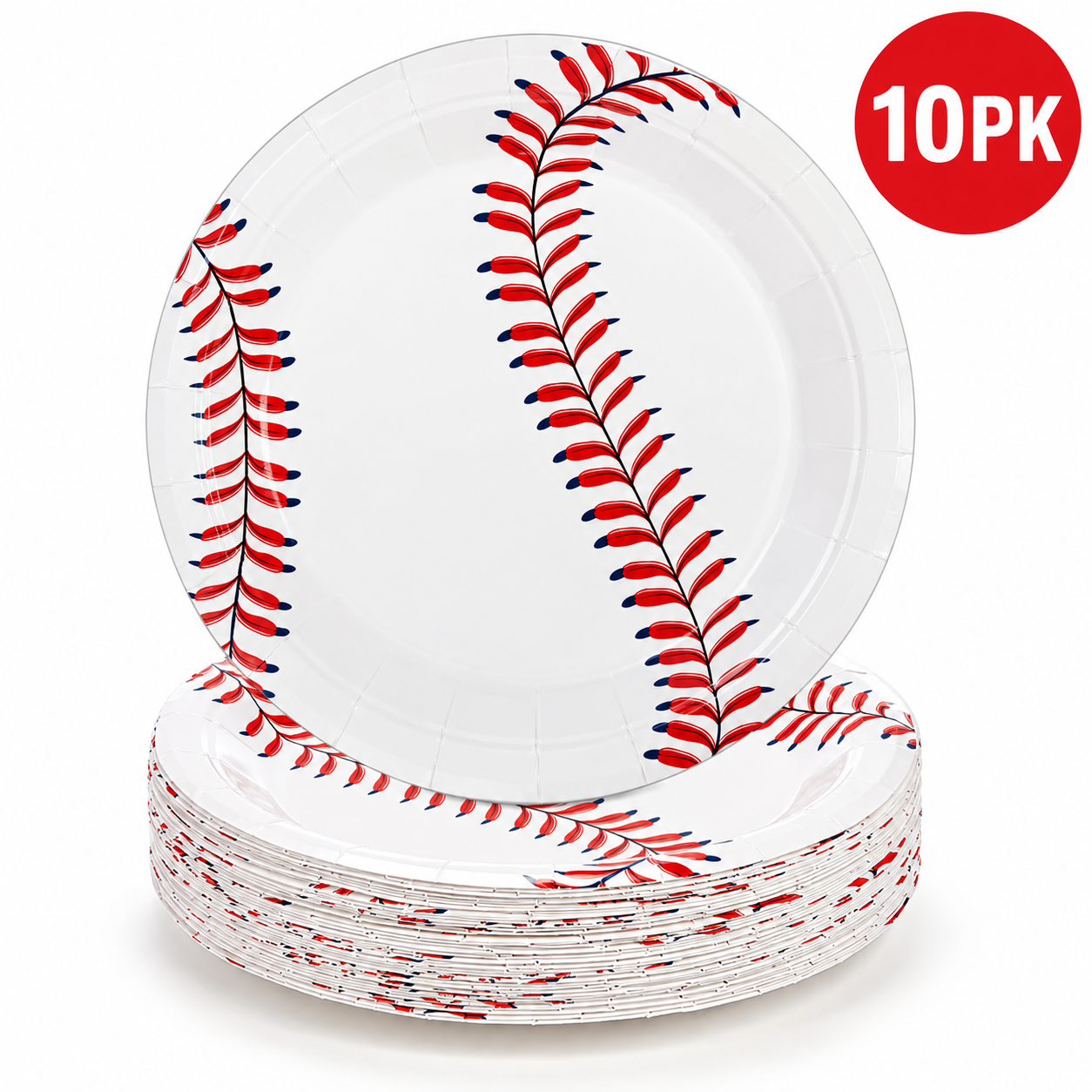 Baseball Dessert Plates - 10 PK