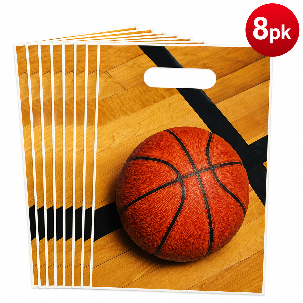 Basketball Loot Bags - 8 PACK