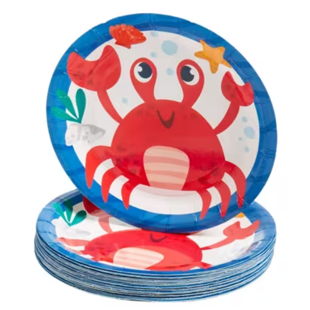 Beach Buddies Dessert Plates-8 PK