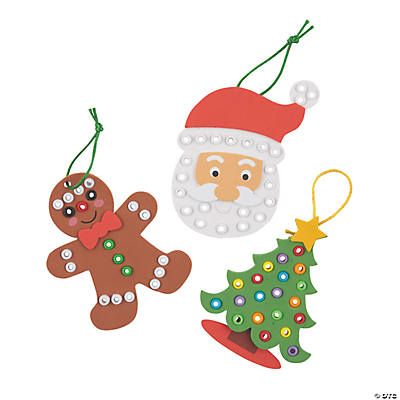 Bead Christmas Ornament Craft Kits - 12 Pack