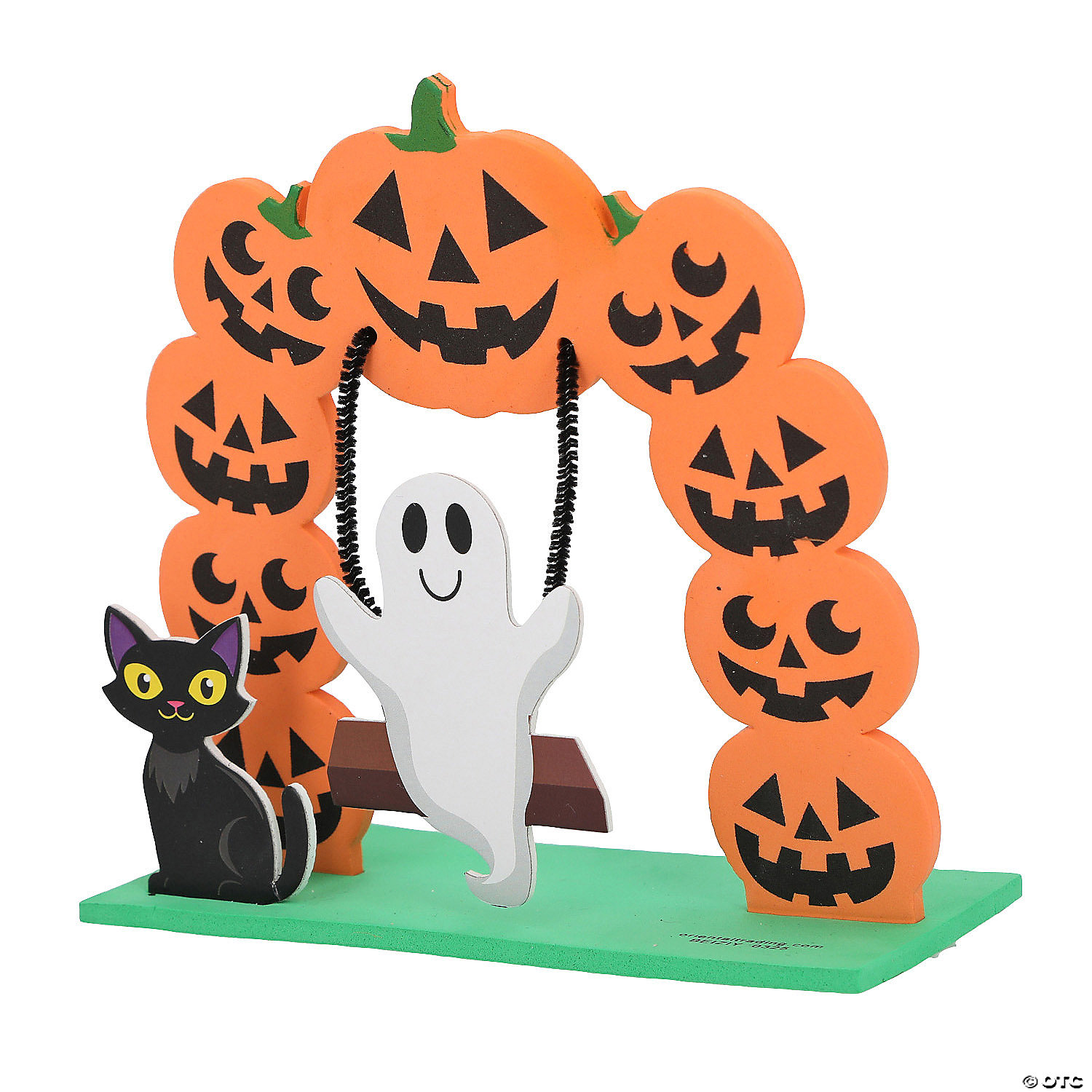 3D Halloween Scene Ghost on a Bench Foam Craft Kit