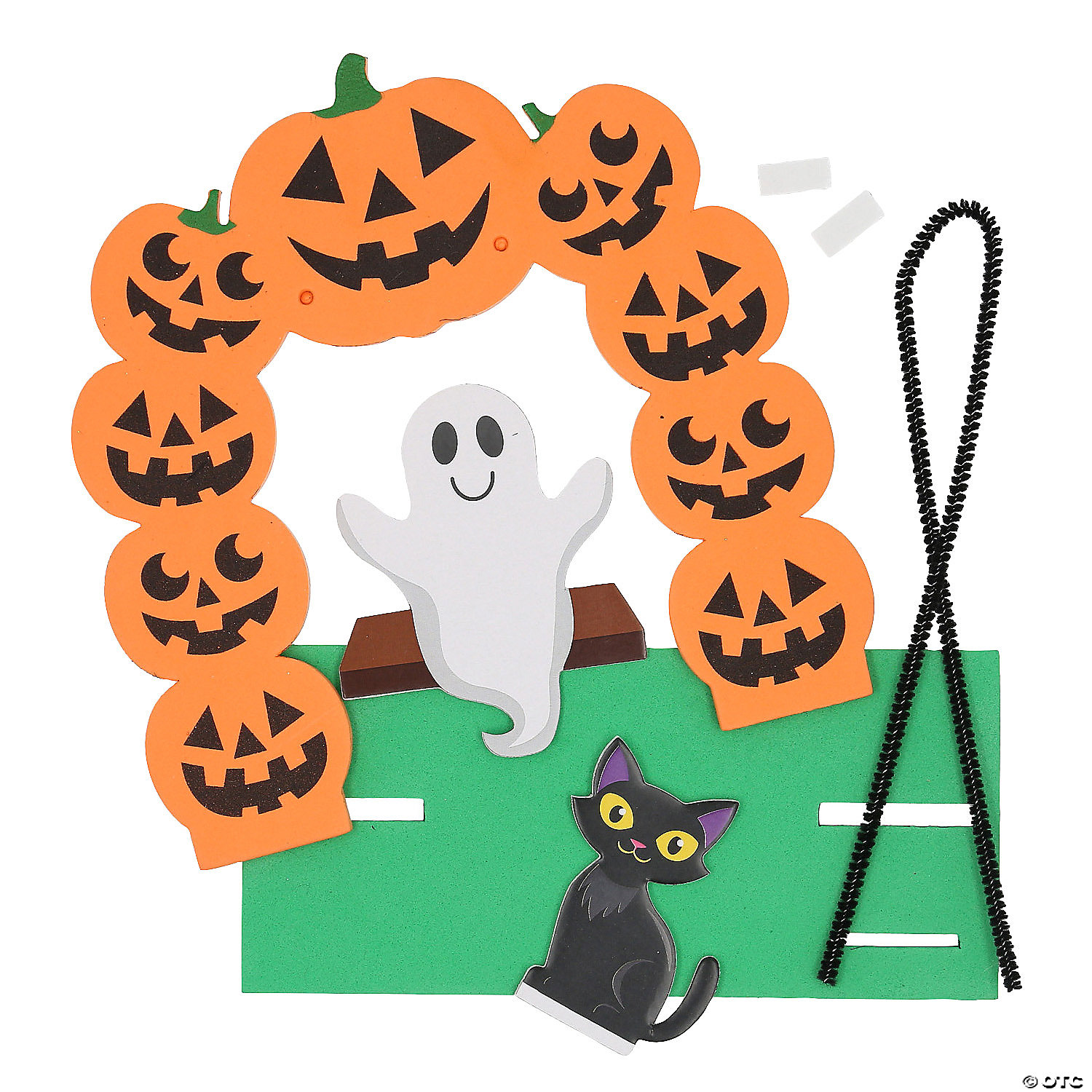 3D Halloween Scene Ghost on a Bench Foam Craft Kit