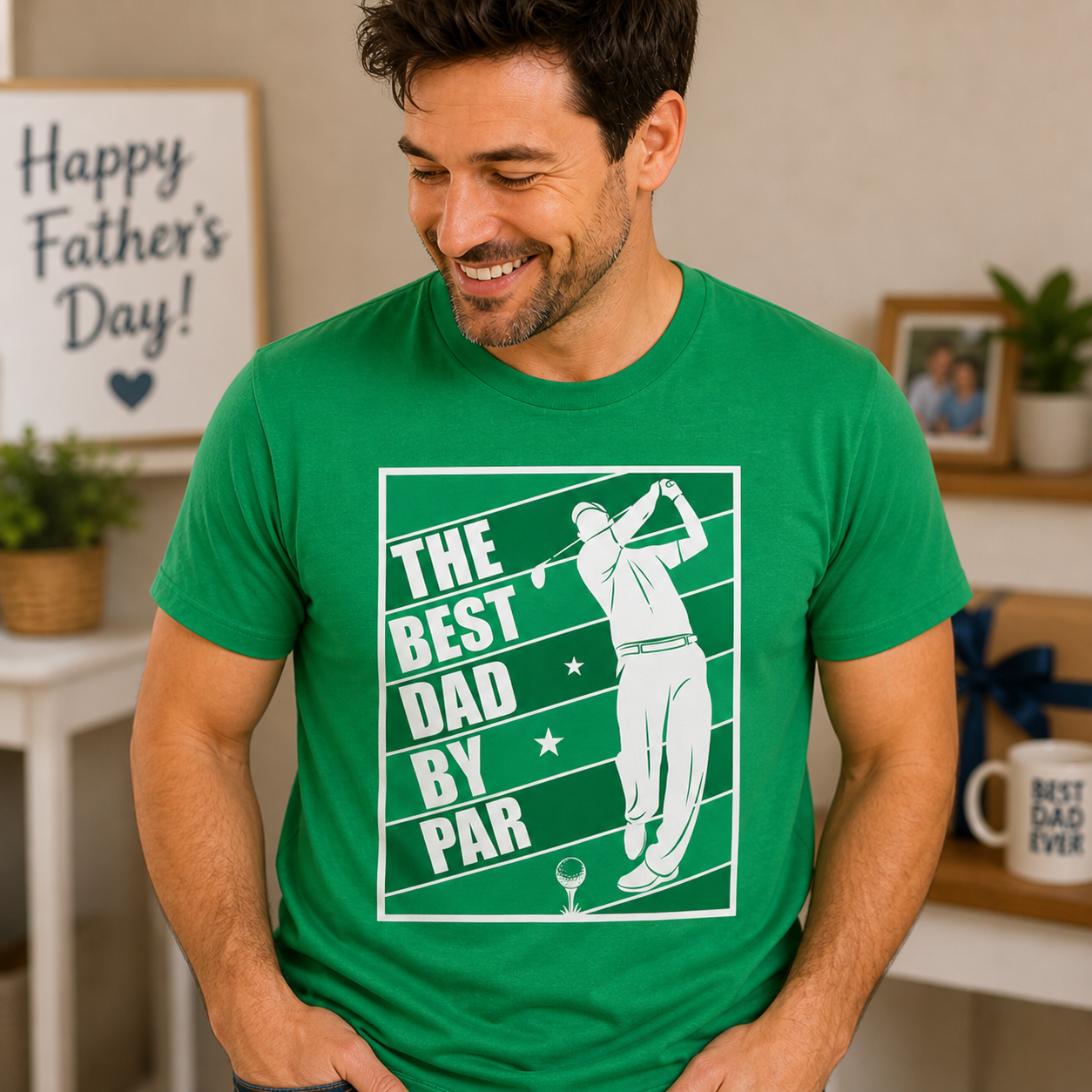 Best Dad By Par Green T-shirt