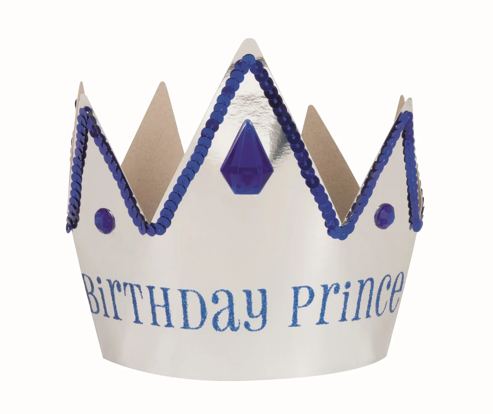 Birthday Prince Blue and Silver Crown