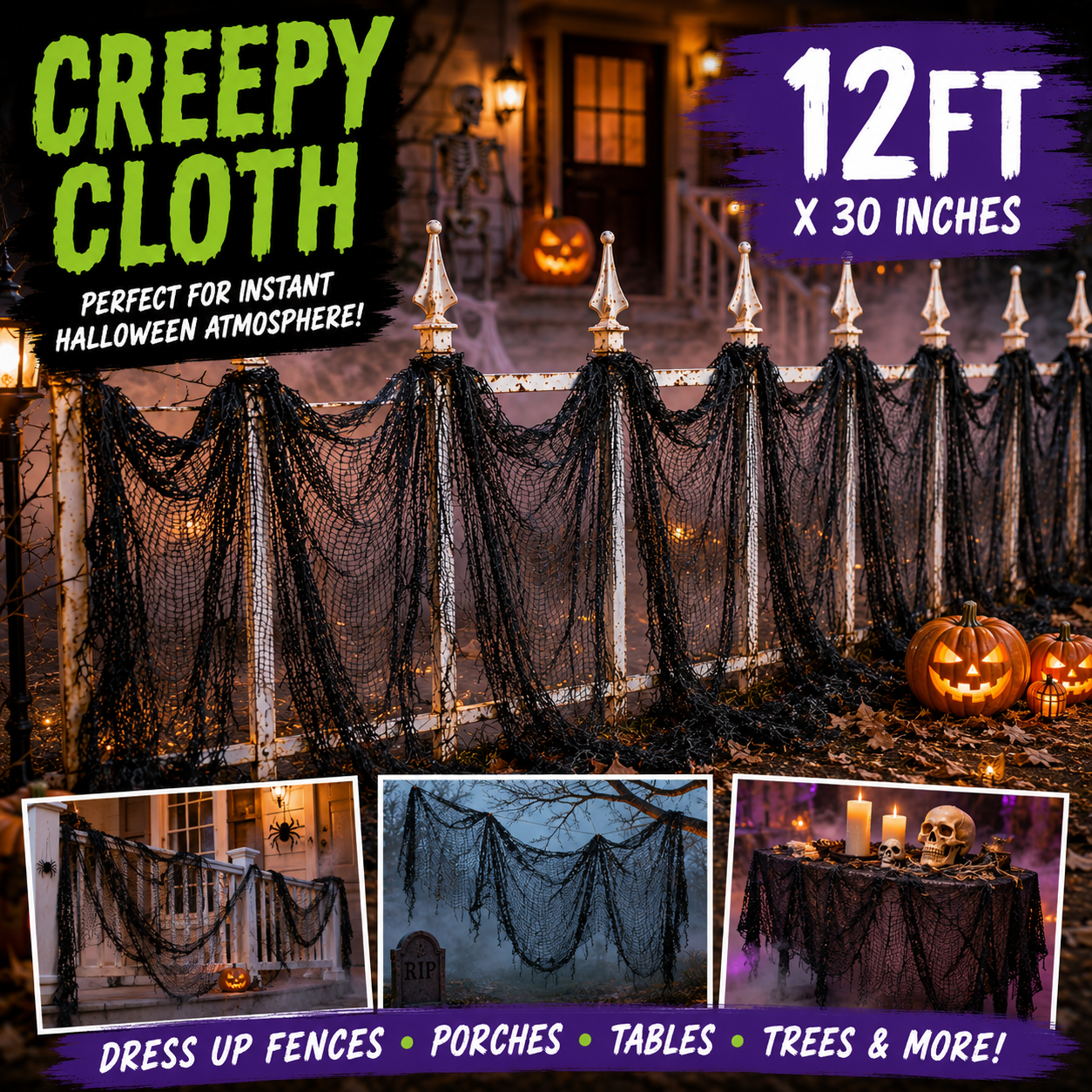 Creepy Cloth Deluxe 12 FT Halloween Decoration