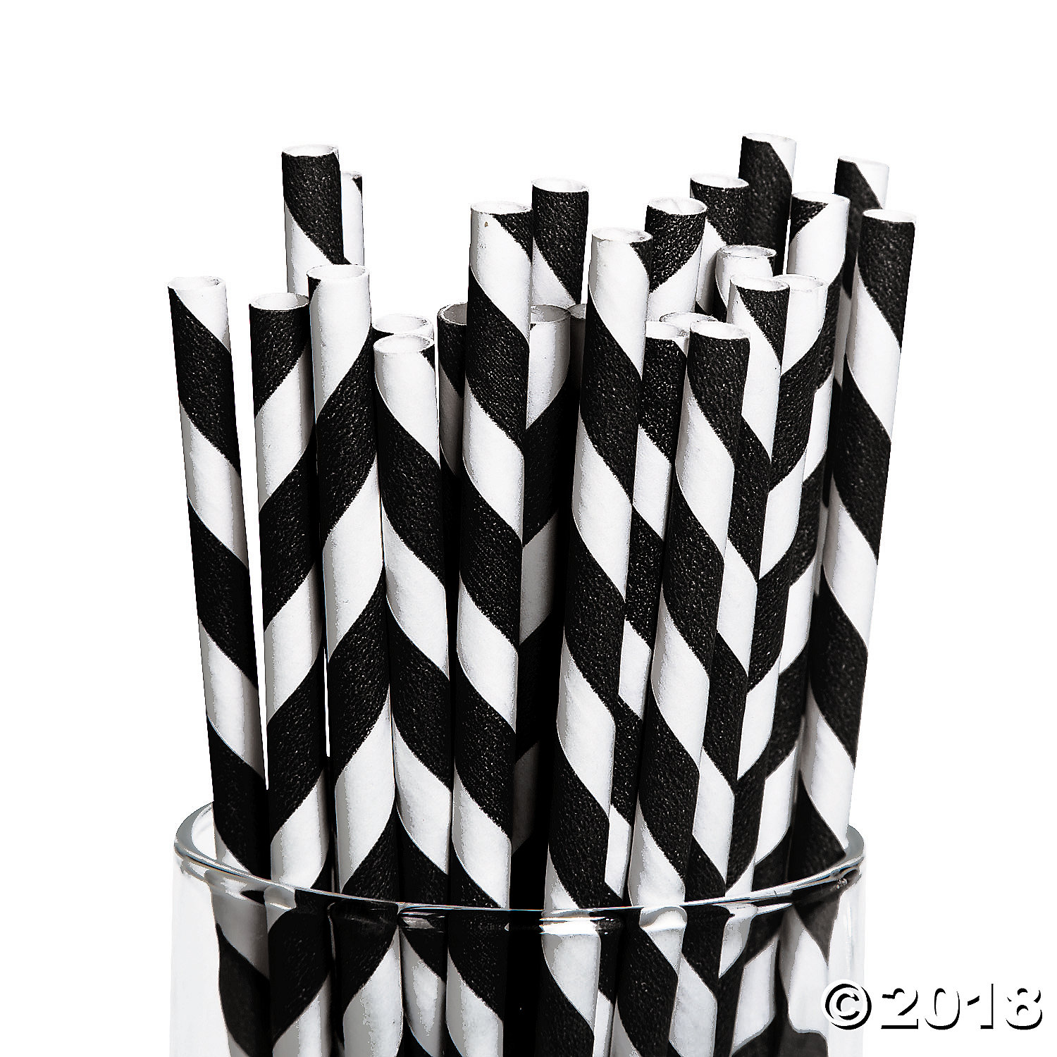 Black And White Striped Paper Straws 24 Pk Party Supplies Canada