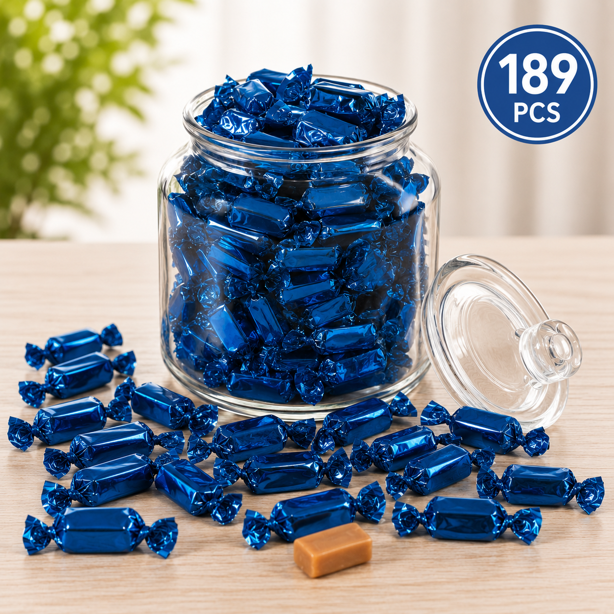 Navy Blue Foil-Wrapped Caramels - 189pcs
