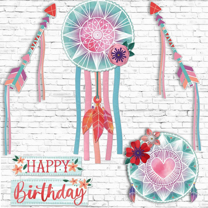 Boho Free Spirit 3D Deluxe Wall Decor Set