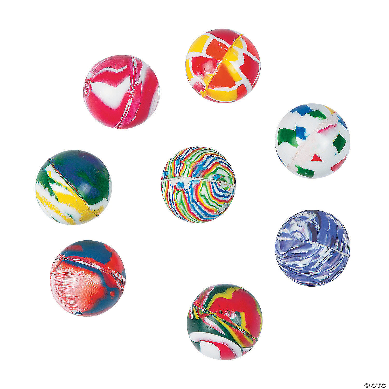 Patterned Bouncing Balls - 48pk