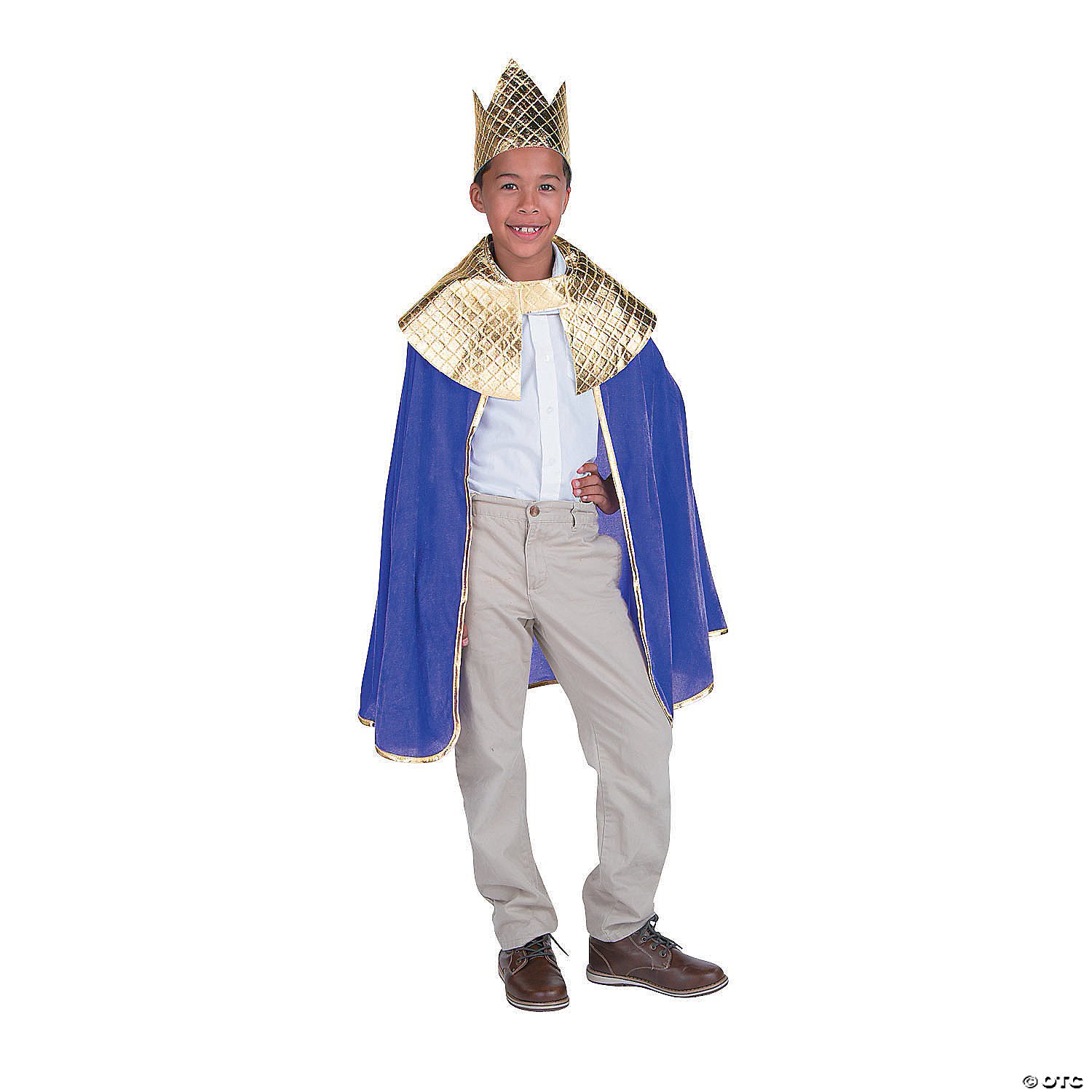 Kid's Purple Wise Man's Cape with Crown