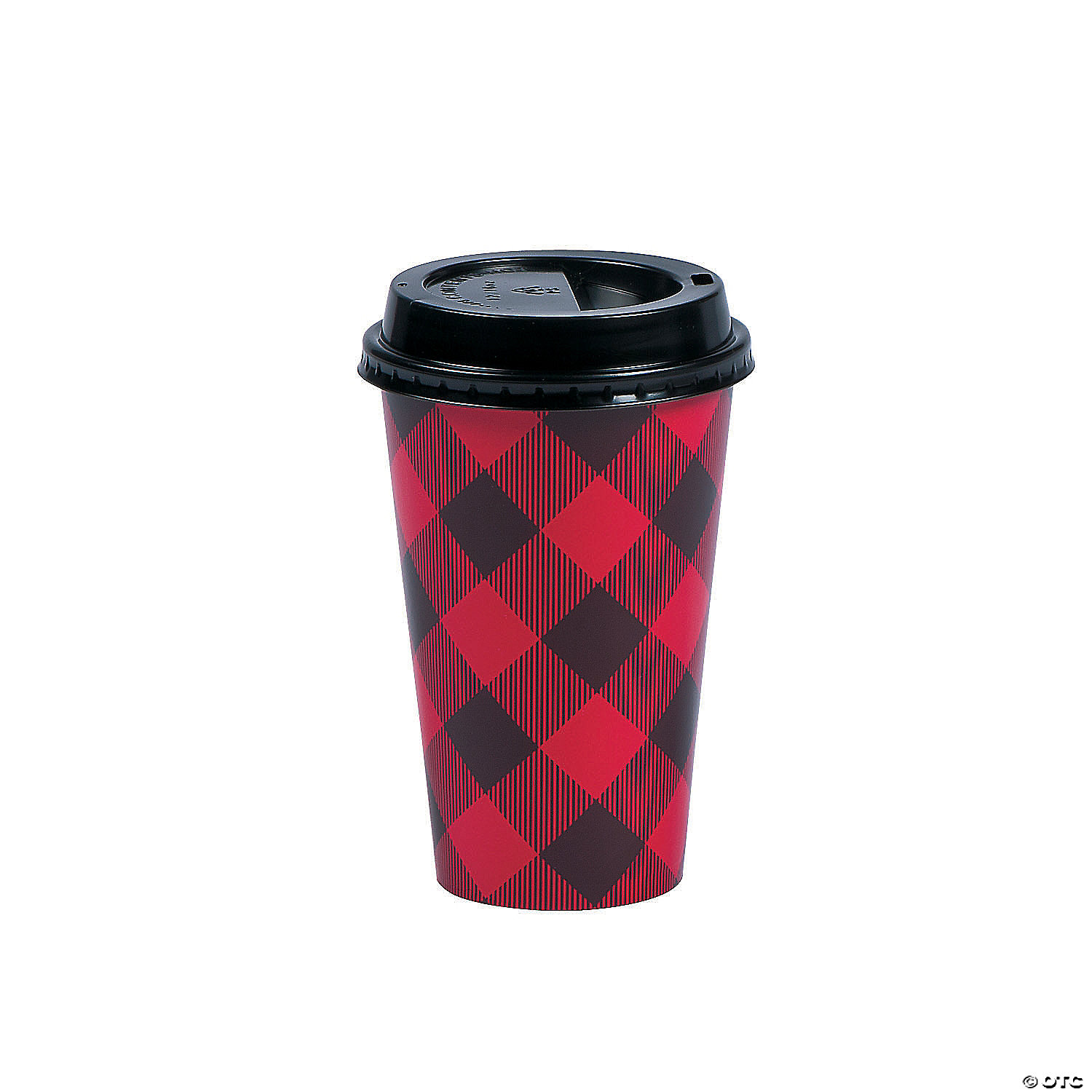 Buffalo Plaid Insulated 16oz Coffee Cups w/Lids - 12 PK