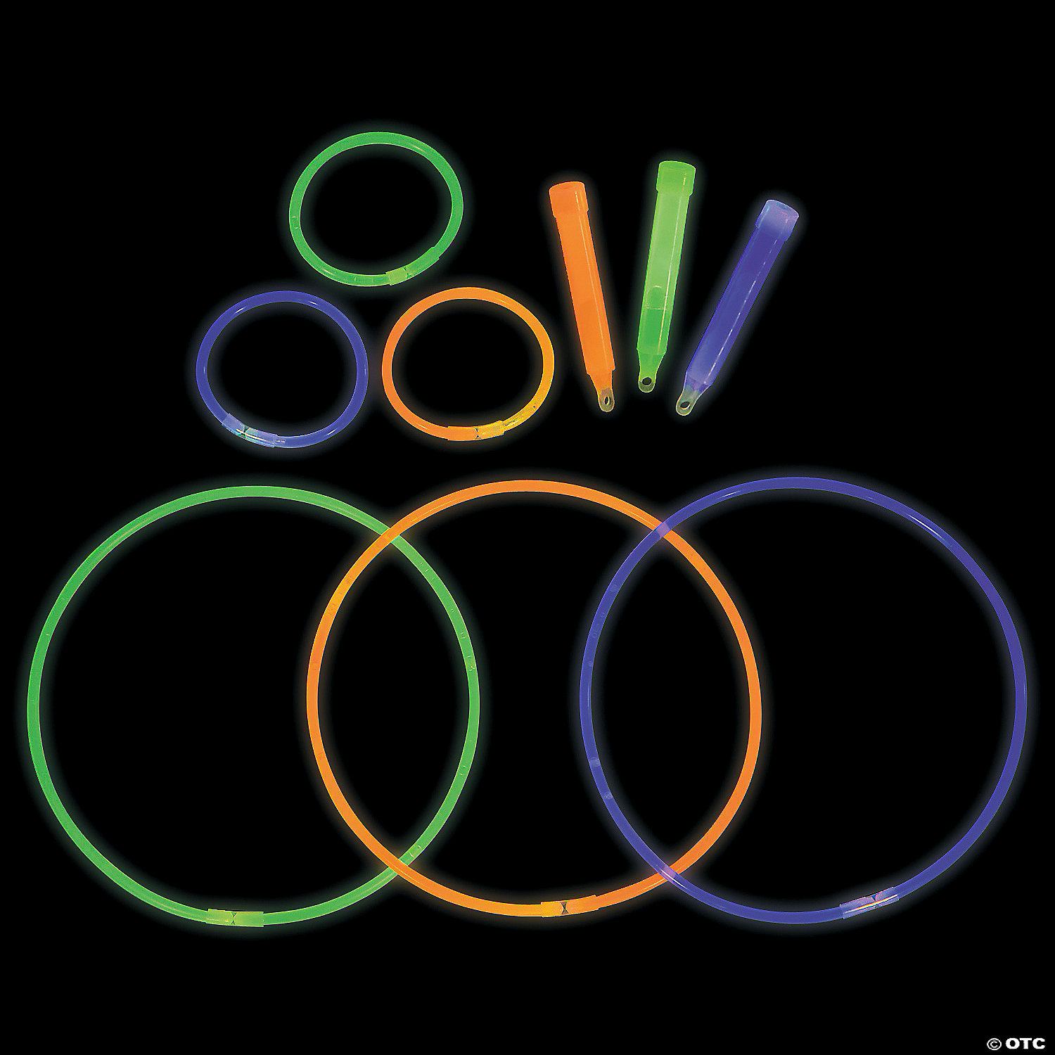 Halloween Glow Stick, Bracelet & Necklace Assortment-75Pk