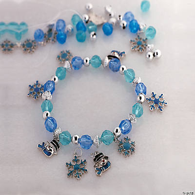 Beaded Snowman Charm Bracelet Craft Kit