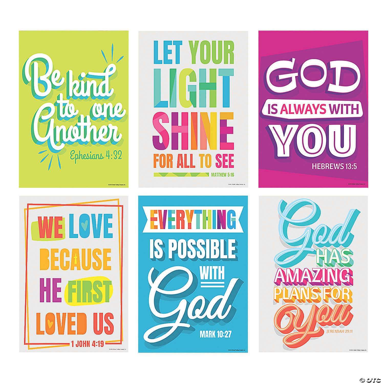 Bright Scripture Posters - 6Pk