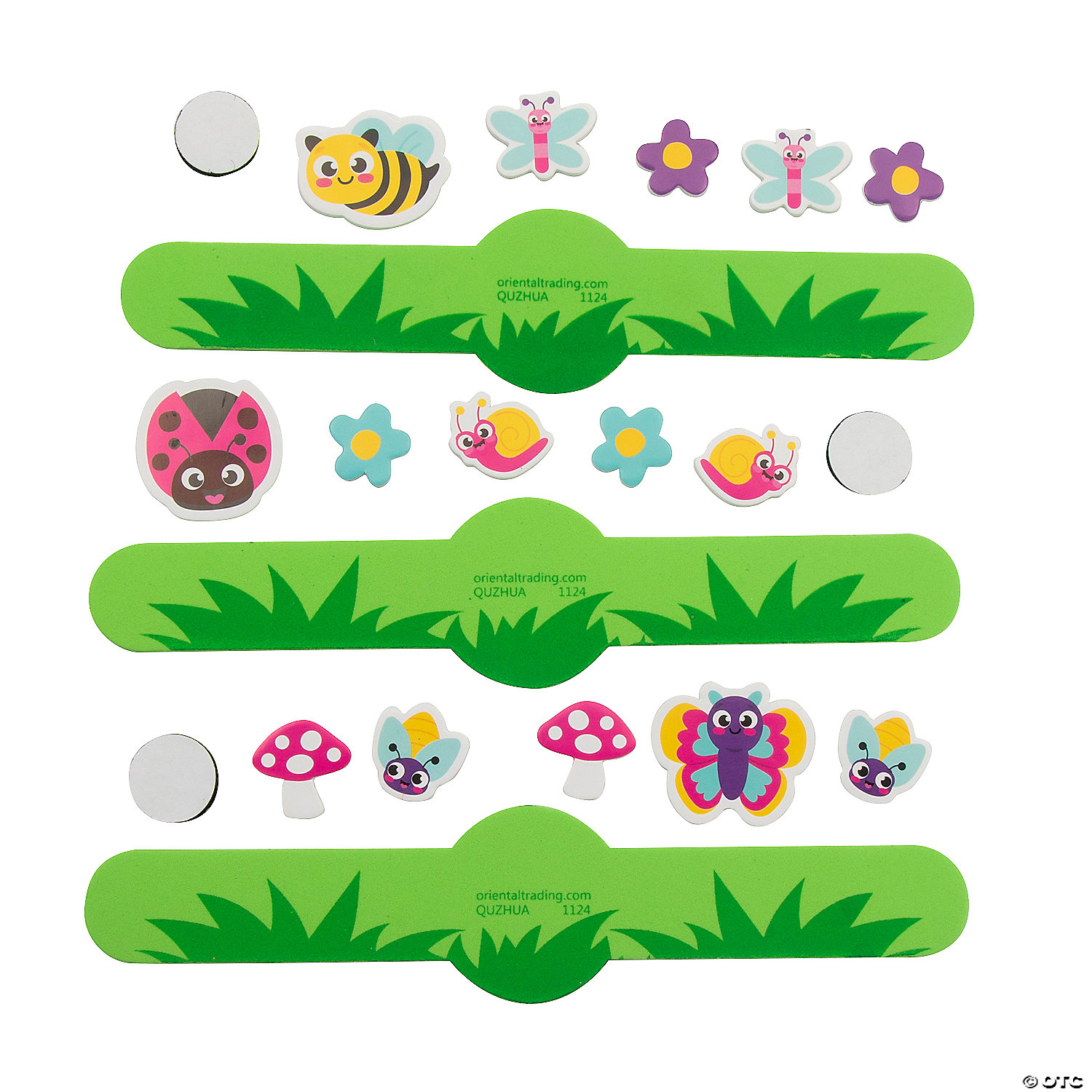Brightly Coloured Bug Bracelets Craft Kit-12Pk