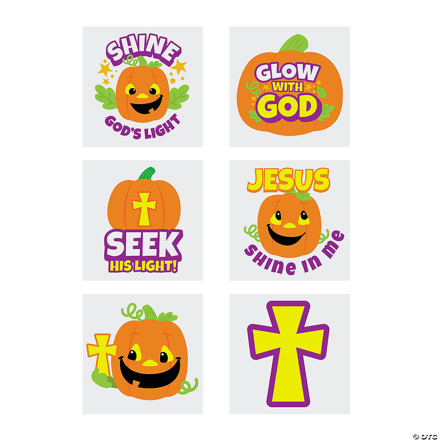 Christian Pumpkin Tattoos - 72 Pk