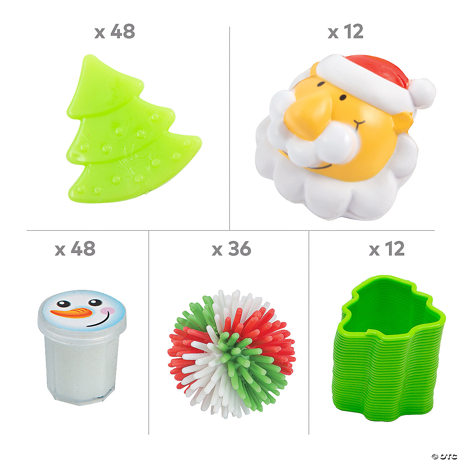 Bulk Christmas Sensory Toys Kit -156Pk