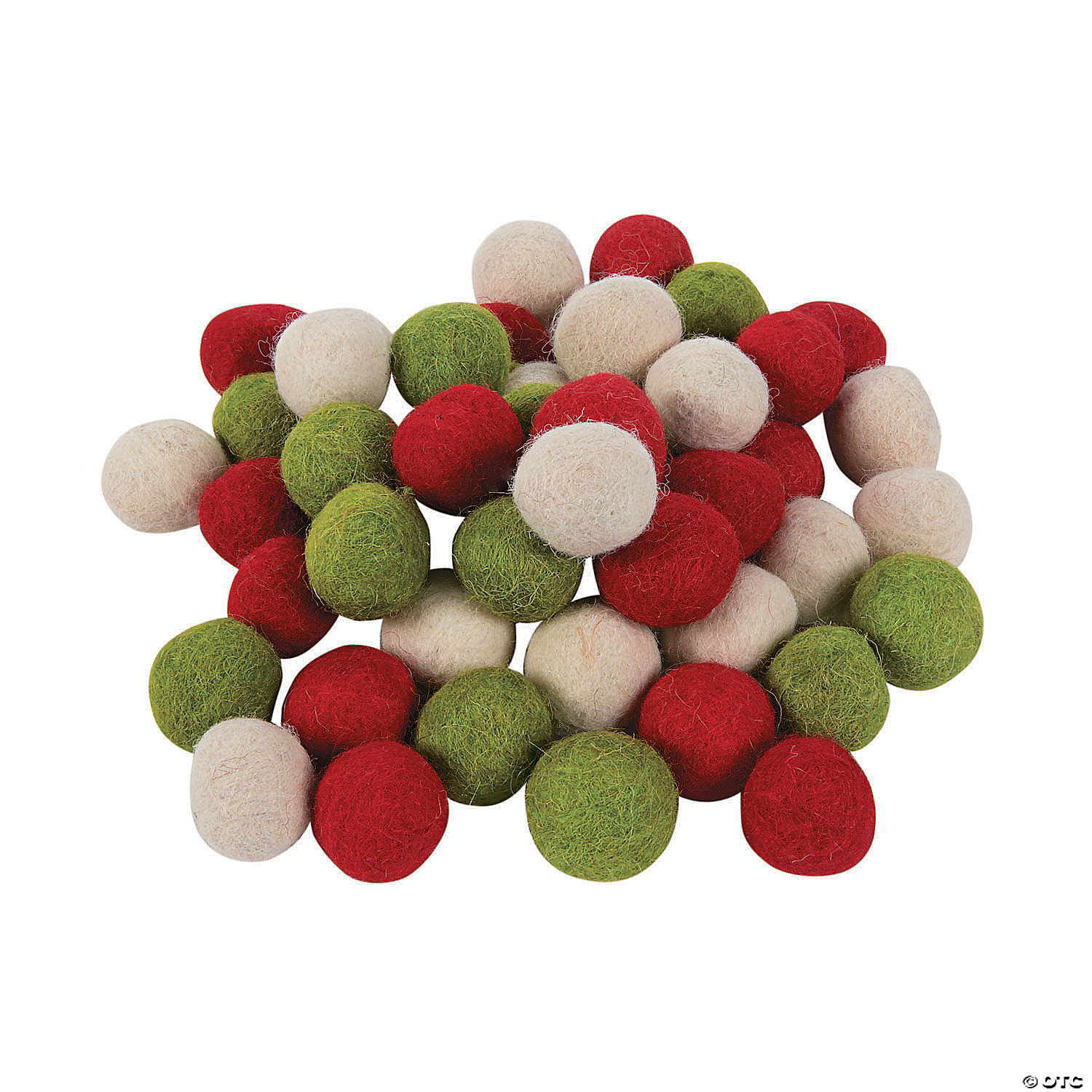 Bulk Christmas Wool Felt Pom-Poms-120 Pieces