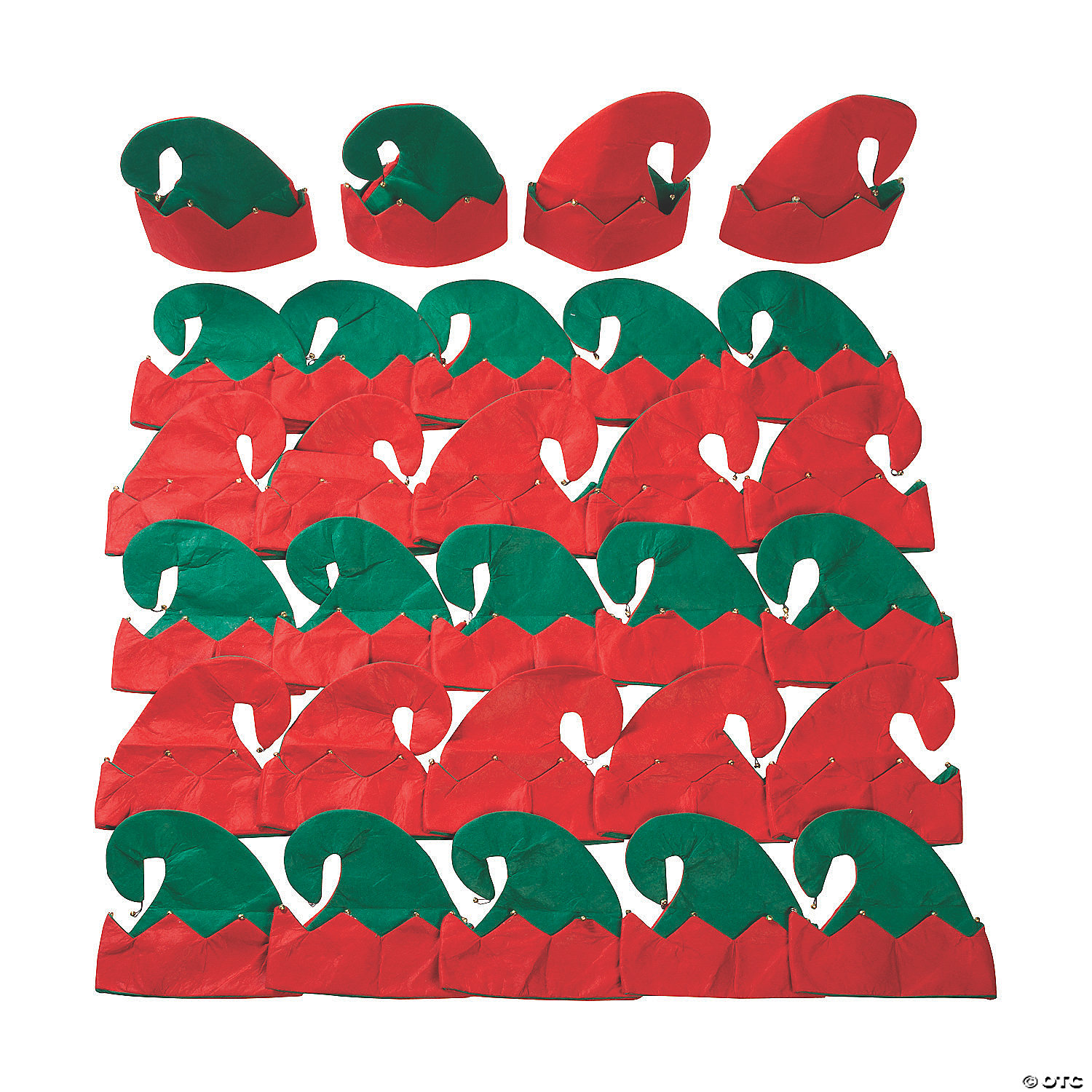 BULK Elf Hats with Bells - 30Pk