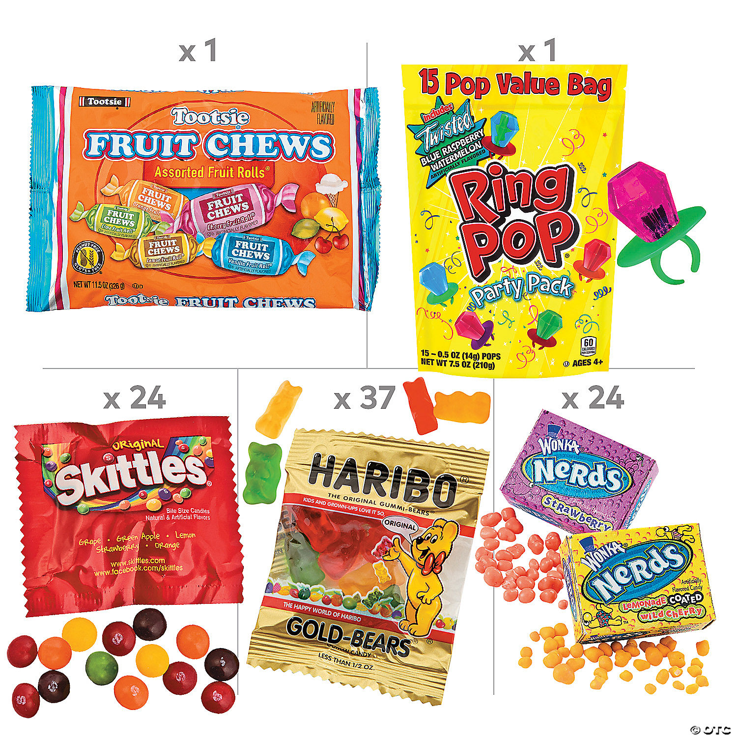 BULK Fruity Favourites Candy Favour Kit-325 Pcs