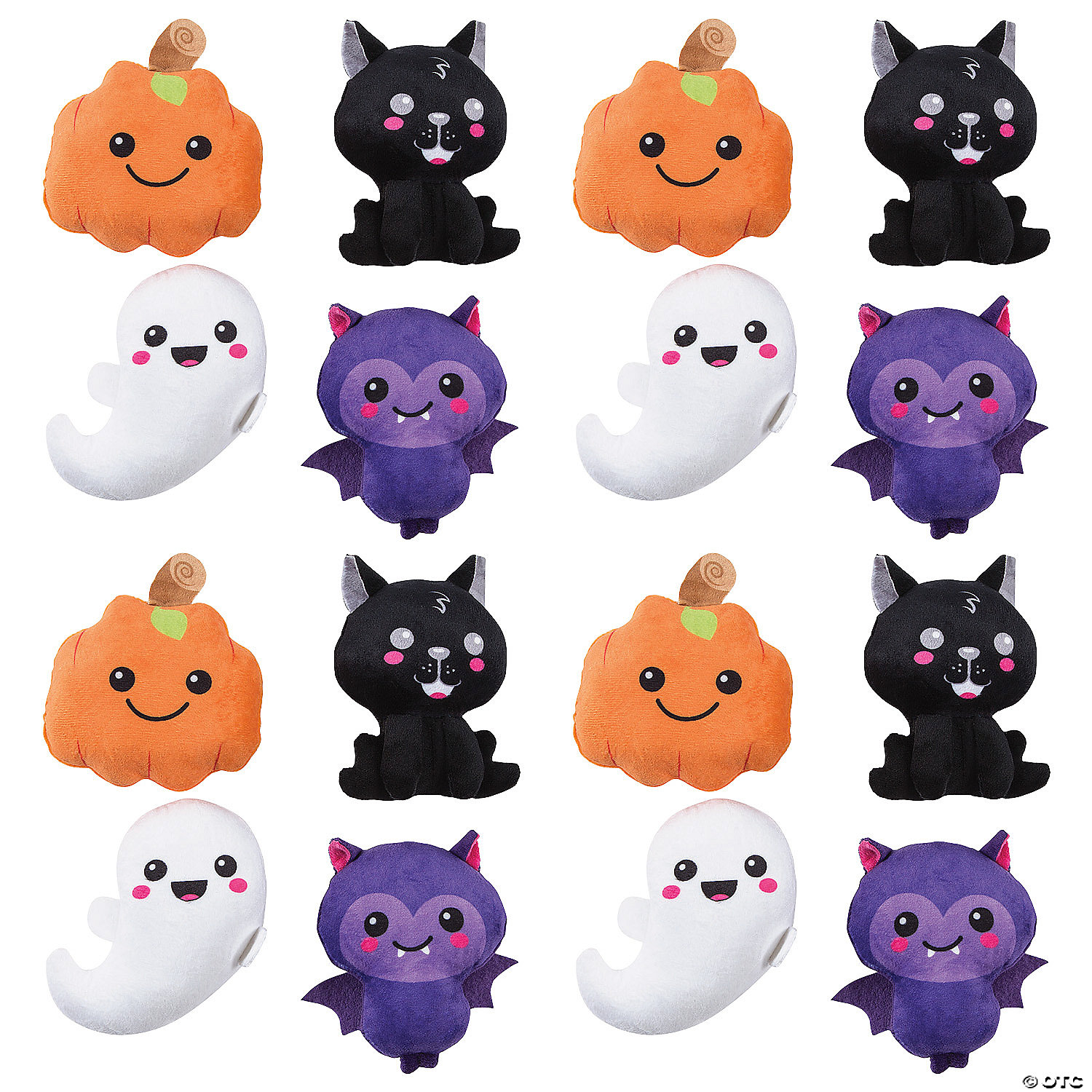Halloween Kawaii Plush Characters - 48Pk