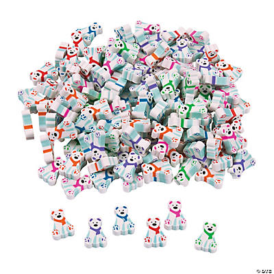 Polar Bear Erasers - 144 Pieces