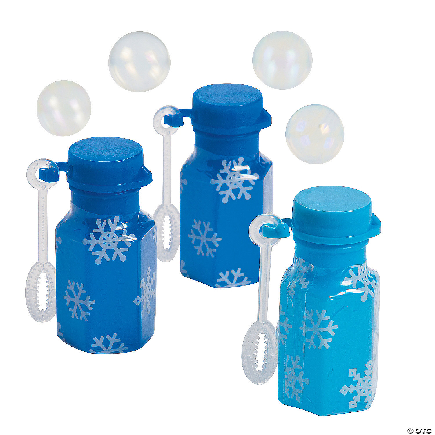 Bulk Snowflake Bubble Bottles - 48Pk
