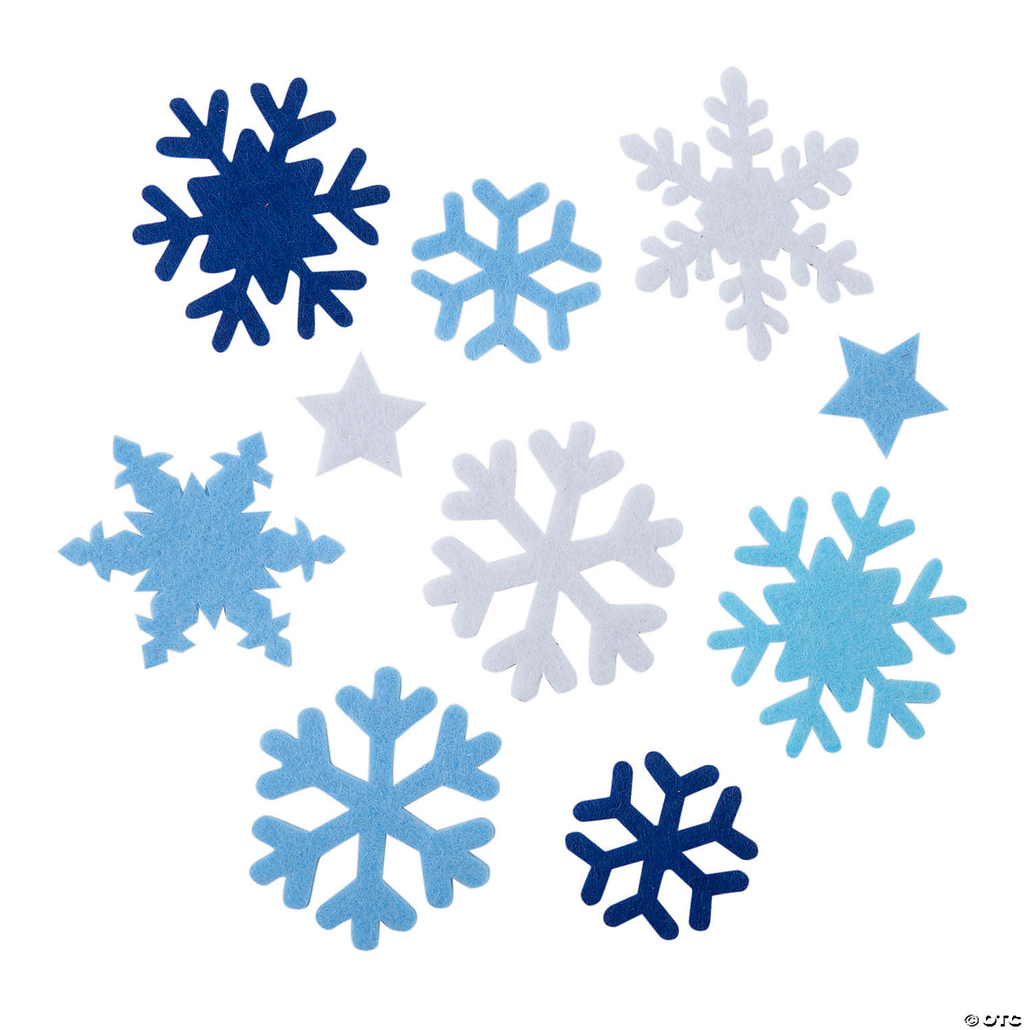 Bulk Self-Adhesive Snowflakes - 100Pk