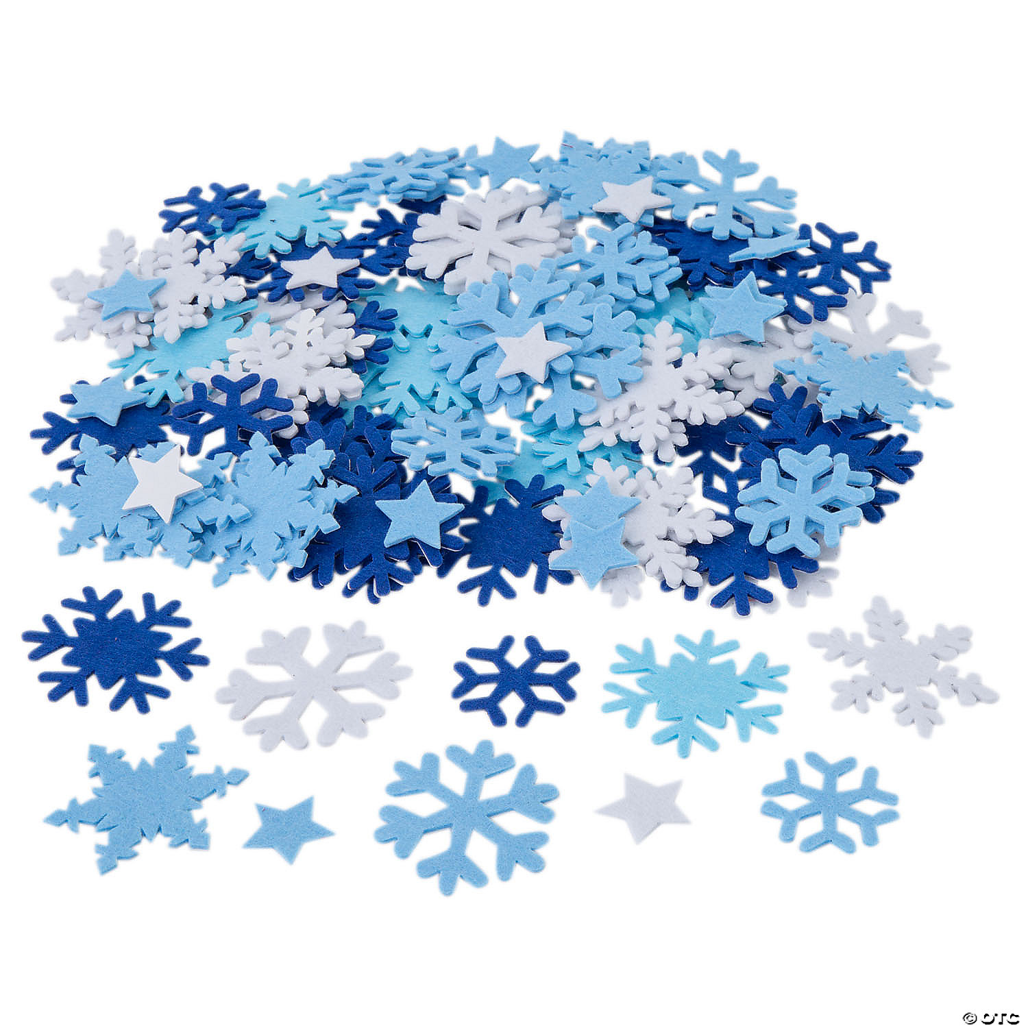 Bulk Self-Adhesive Snowflakes - 100Pk