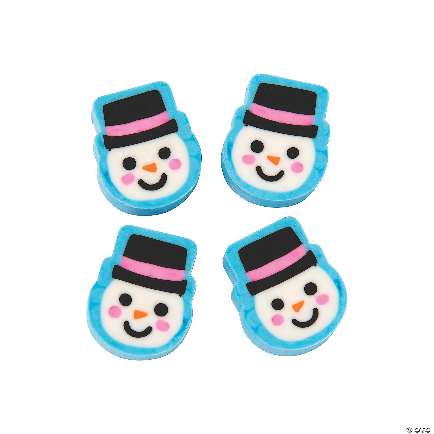 Bulk Snowman Erasers - 144 Pieces