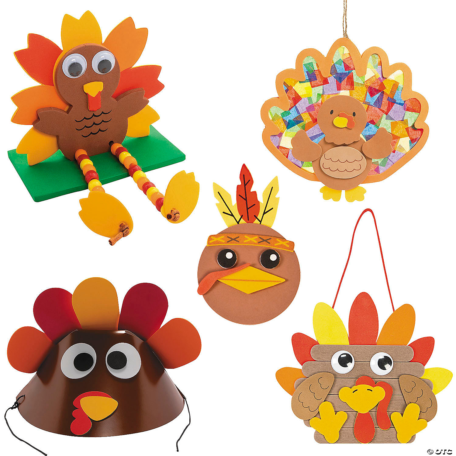 BULk Terrific Turkey Craft Kit Assortment-60Pk