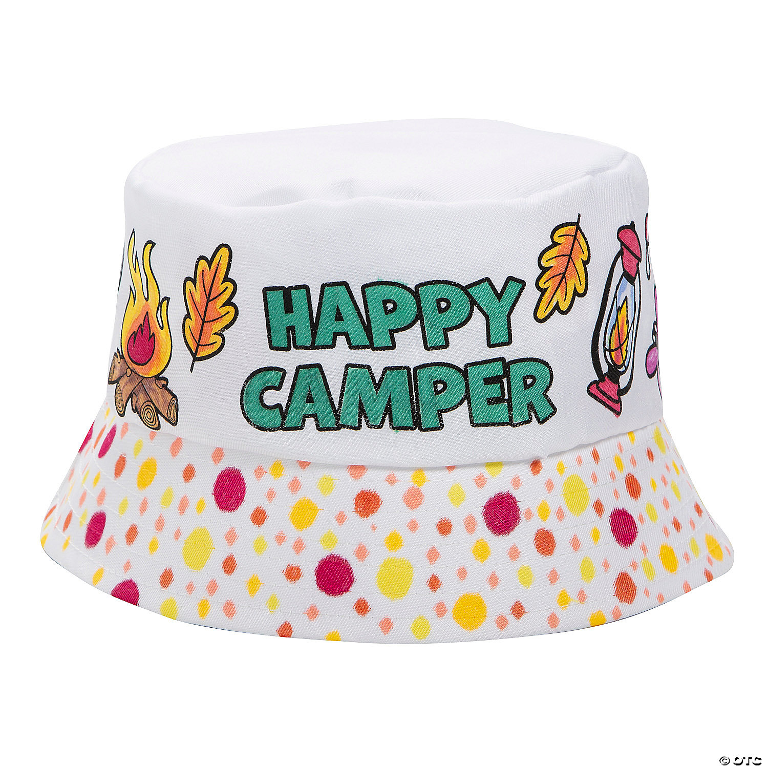 Colour Your Own Happy Camper Bucket Hats - 12Pk