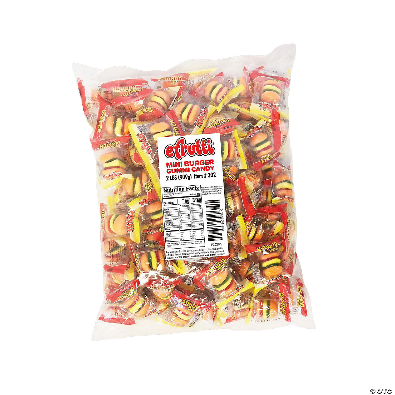 Erutti Burger Gummy Candy Packs - 101Pk