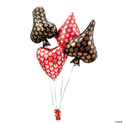 Card suit shaped balloons -  shop