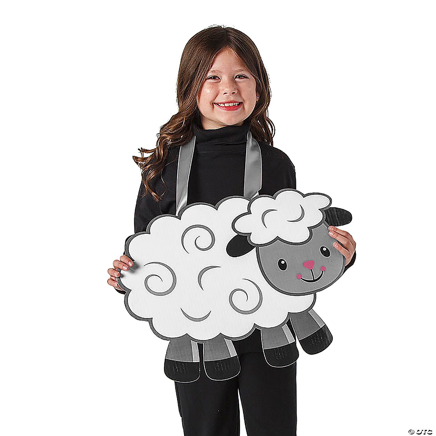 Kids Slip-On Sheep Cardboard Sandwich Board Costume