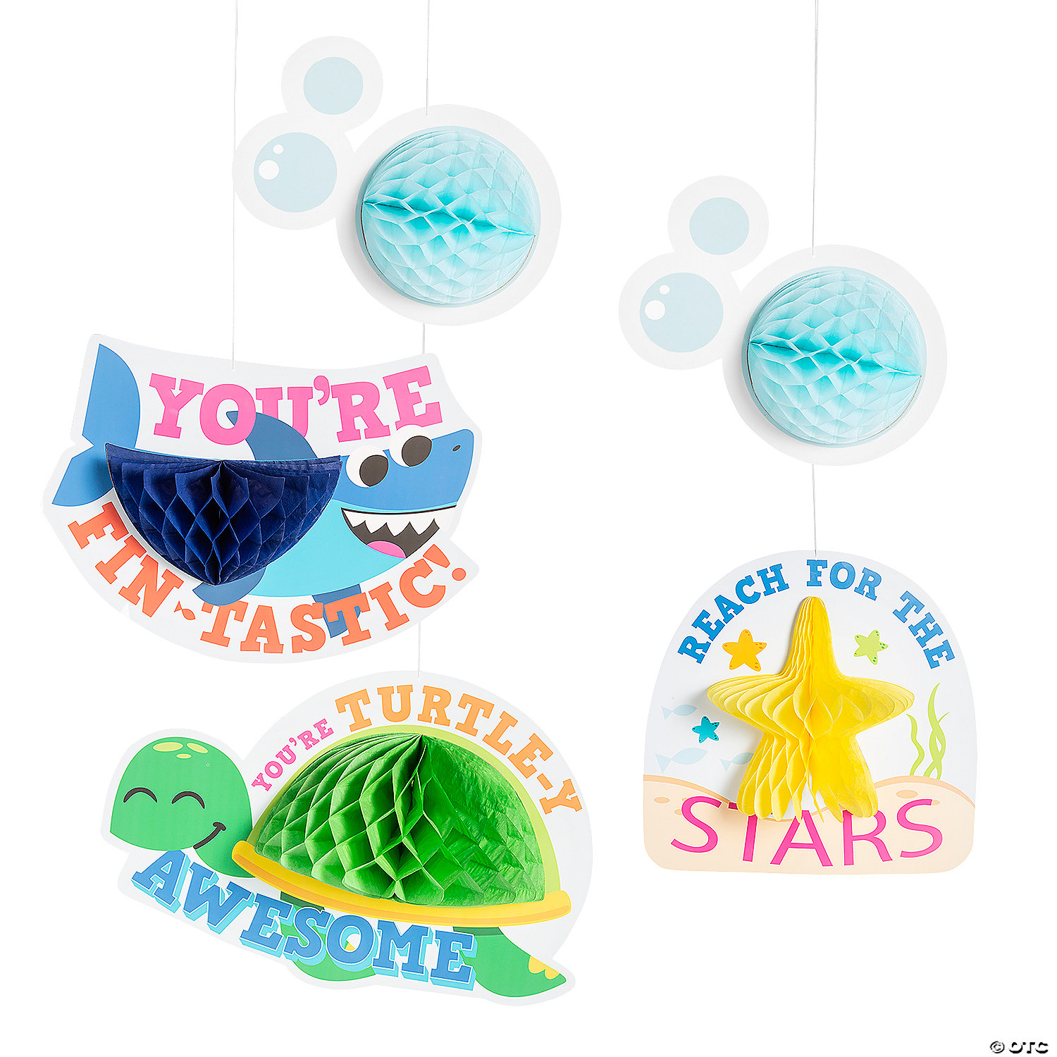 Under the Sea Honeycomb Ceiling Decorations-5Pk Party Supplies