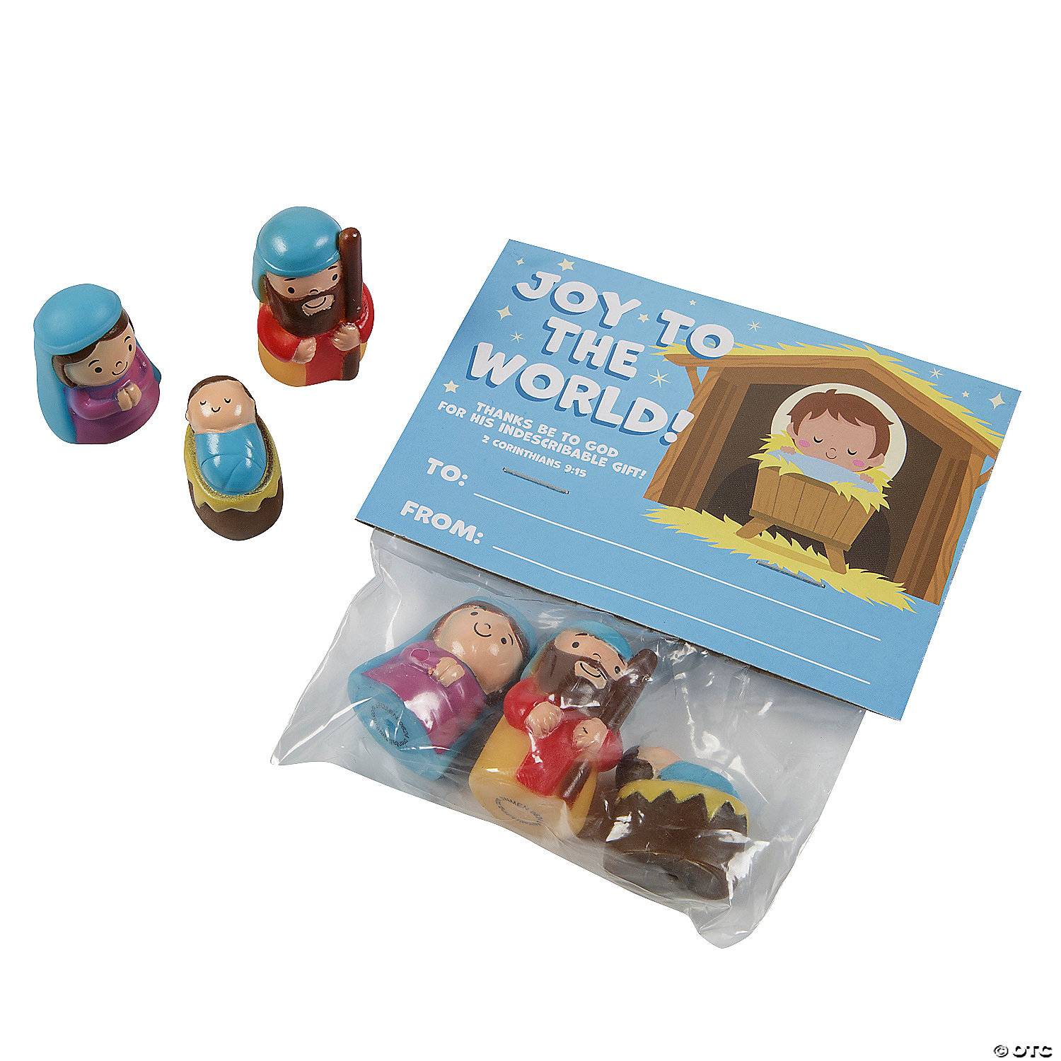 Nativity Character Toys with Card for 12