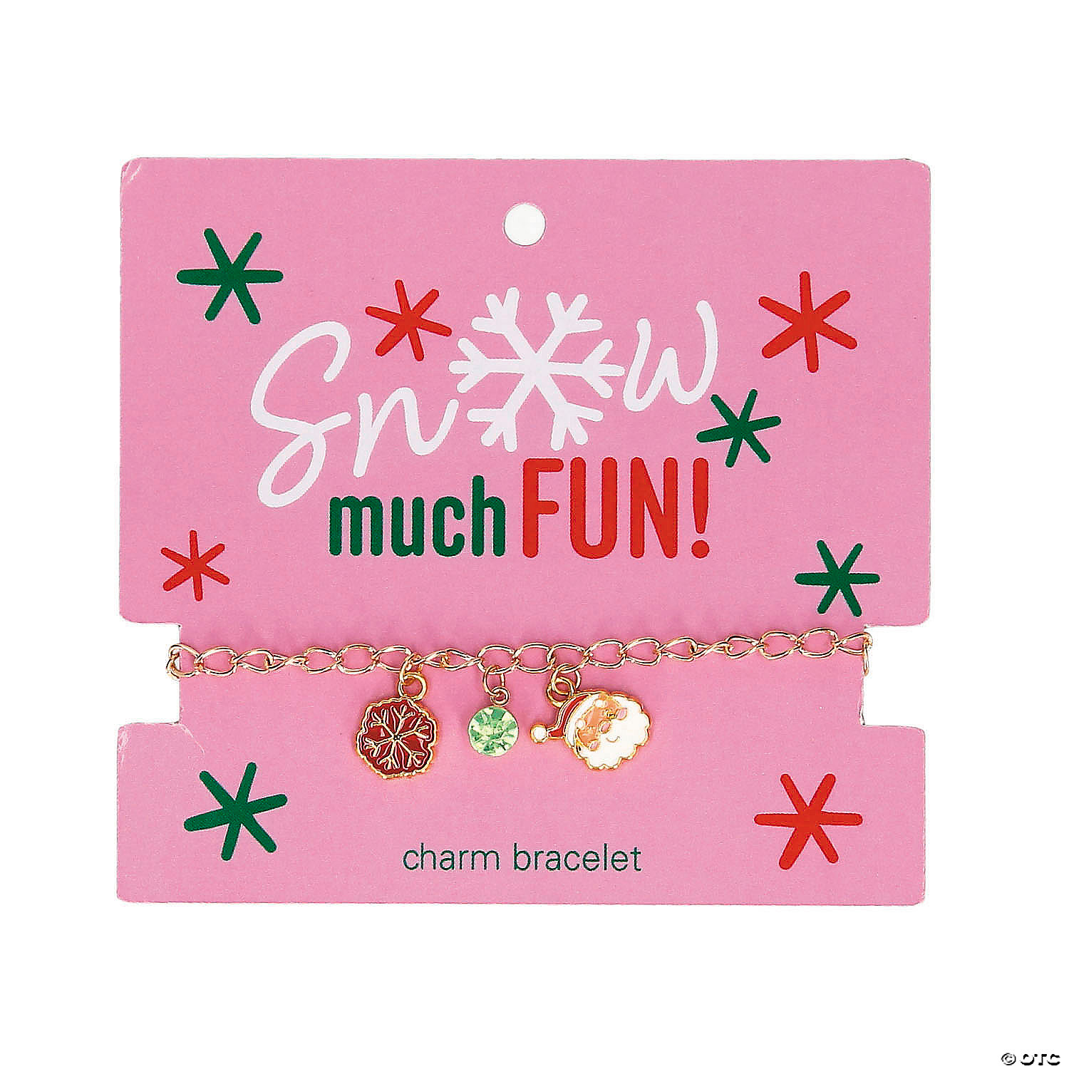 Cozy, Merry & Bright Metal Charm Bracelet on Card