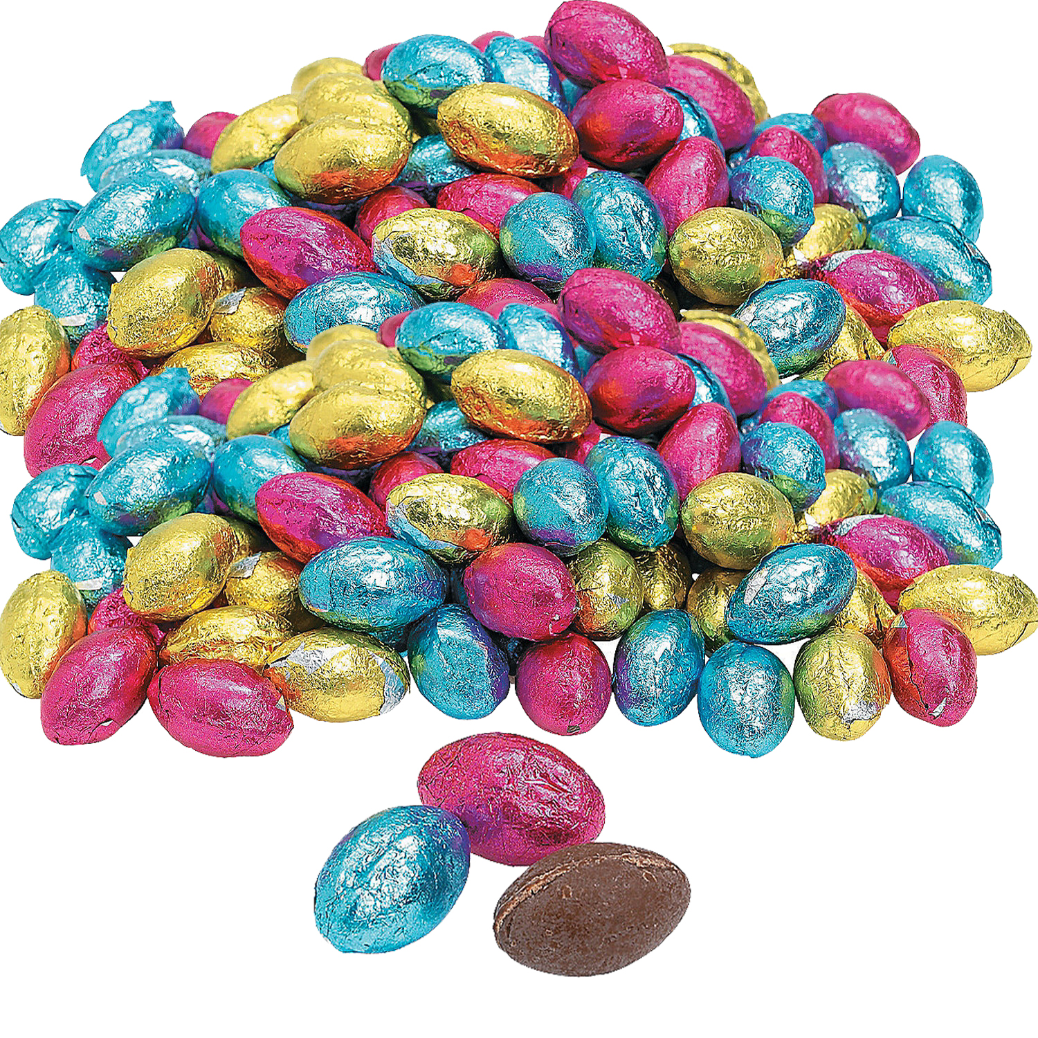Foil Wrapped Chocolate Easter Eggs - 65 Pack