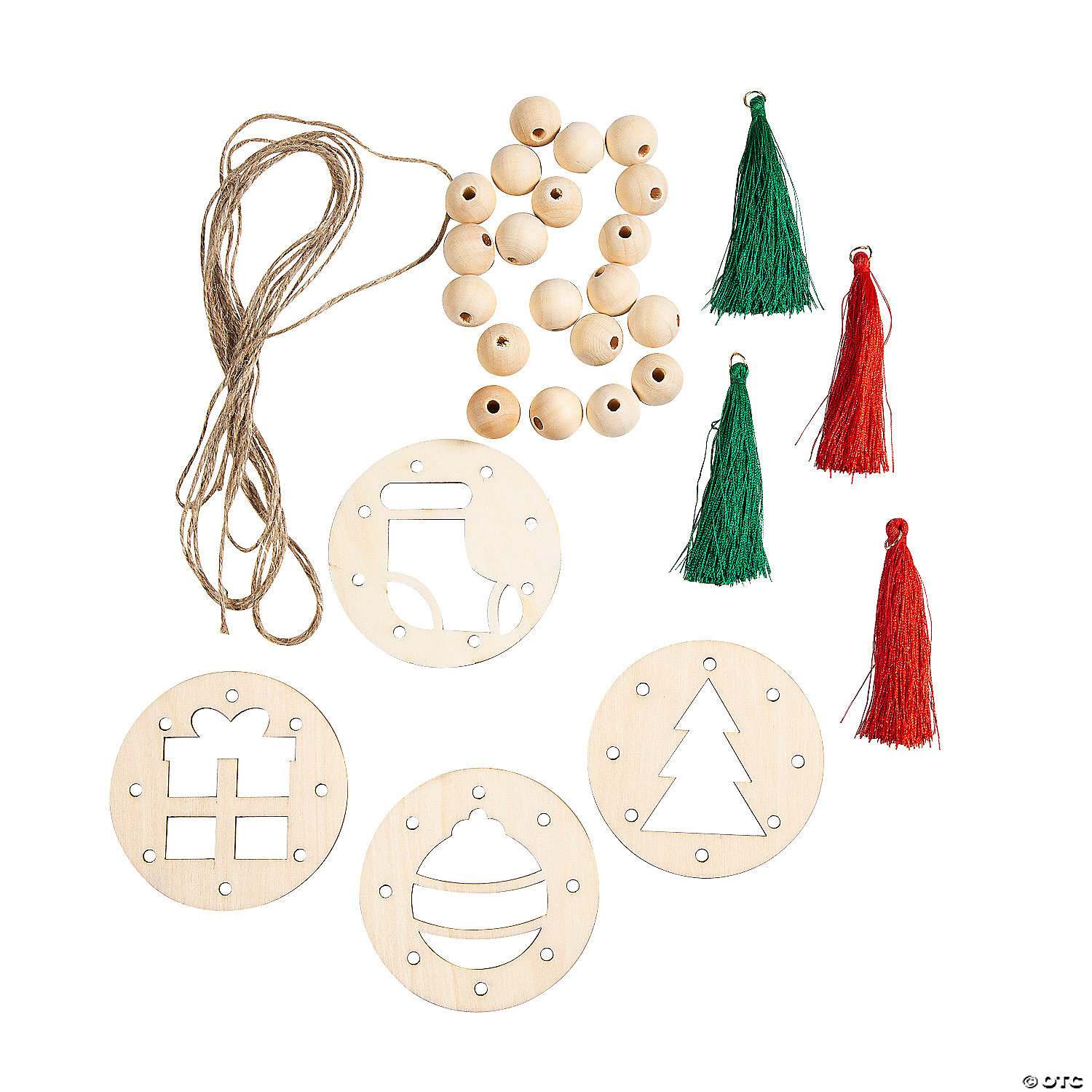 DIY Unfinished Wood Christmas Bead Craft Kit-3Pk Party Supplies Canada ...