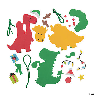 Christmas Dino Ornament Craft Kits -BIG 48 Pack