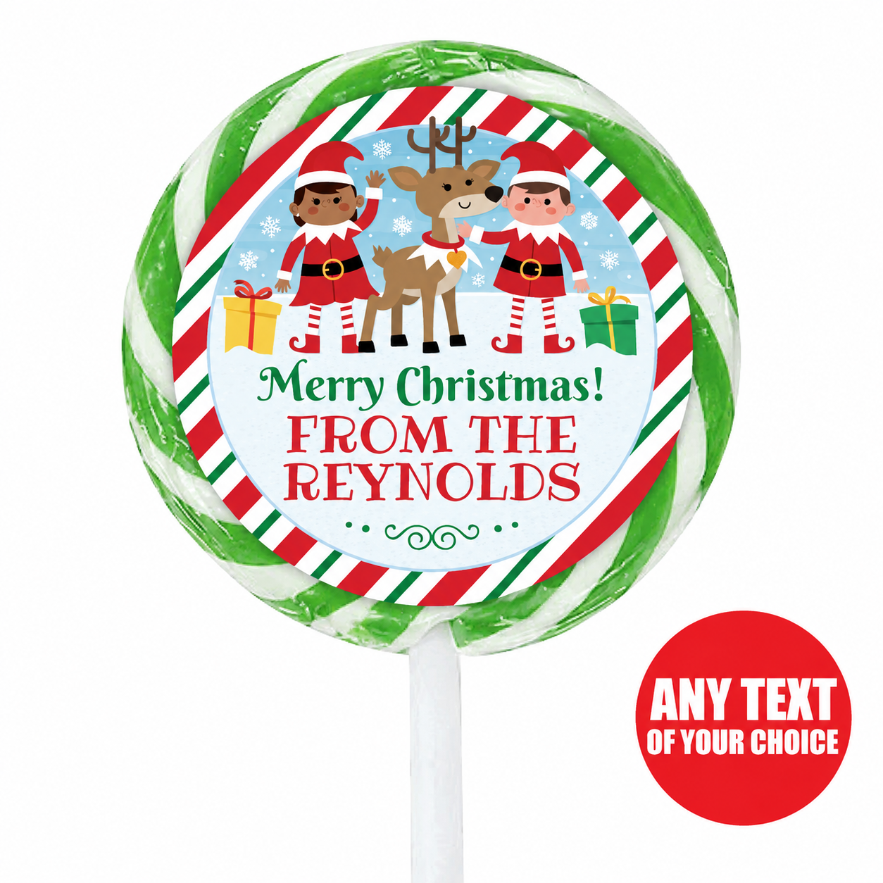 Elf Magical Christmas PERSONALIZED Lollipops - 12 Pk