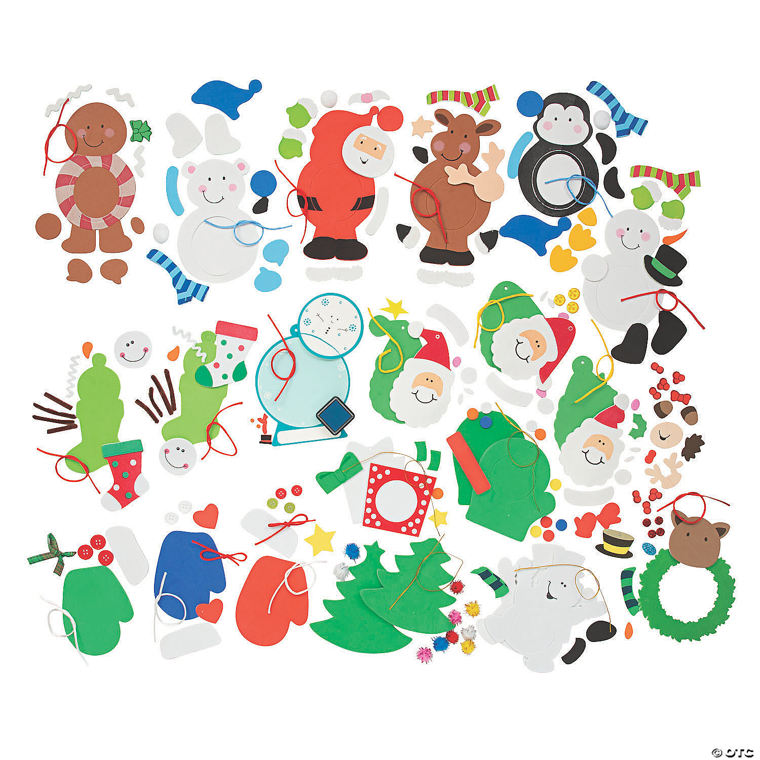 BULK Christmas Ornament Craft Kit Assortment -108 Pack