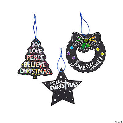Religious Magic Colour Scratch Christmas Ornaments-24Pk