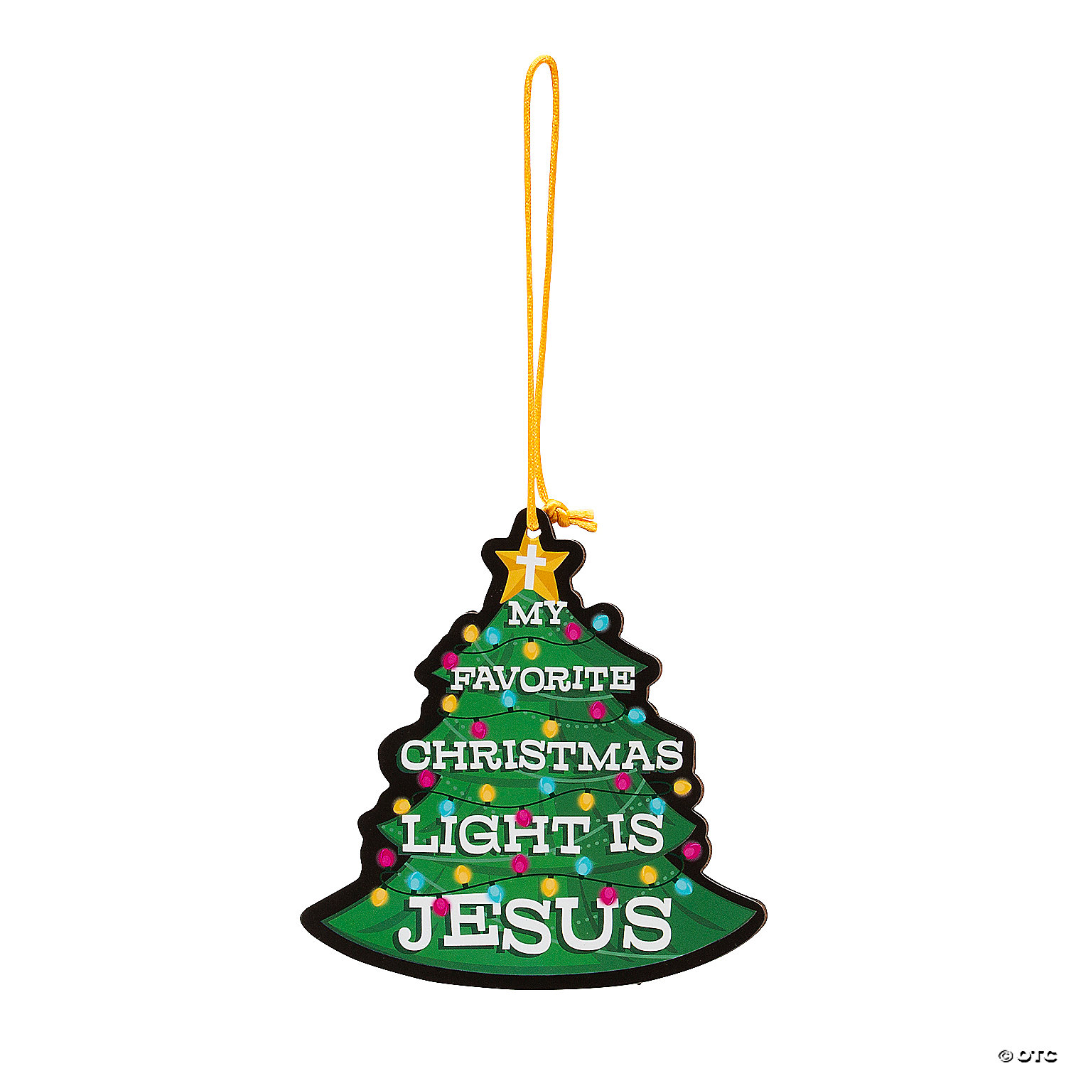 Religious Christmas Light is Jesus Wood Ornament-12 Pack